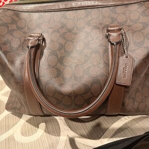 Coach Brown Leather Duffle Bag